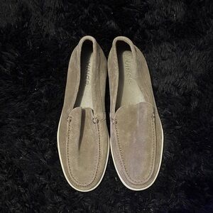 Vince Women's Taupe Suede Loafers